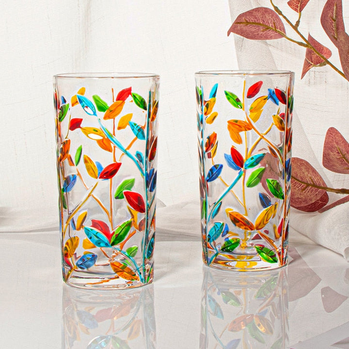 Hand-painted glass leaf cup | Kalsten