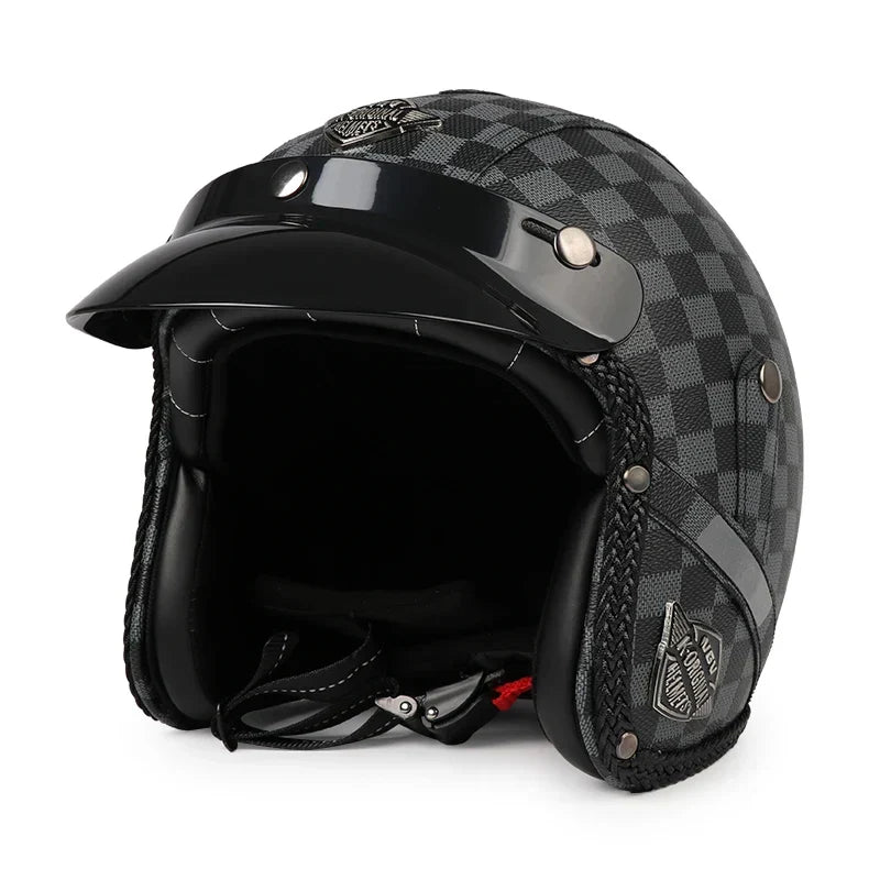 Kalsten | Retro Motorcycle Helmet – Kael – (Open Face 3/4)