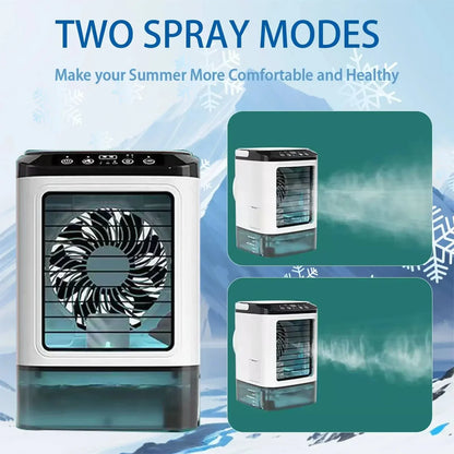 Portable Mini Air Cooler – 3-Speed Small Air Conditioner with 900ML Water Tank, Fan and Humidifier for Bedroom & Office | Karnz
