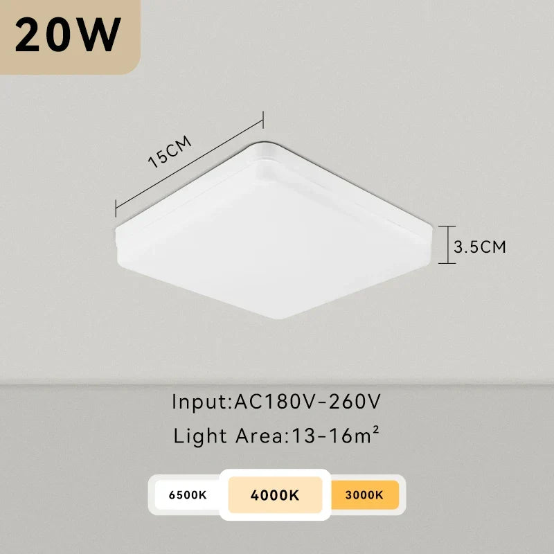 Modern LED Ceiling Light – Energy-Saving Panel Lamp for Kitchen, Bedroom, Living Room, and Corridor | Kalsten