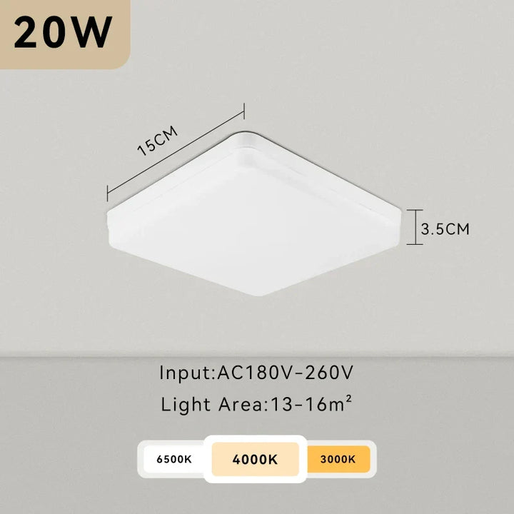 Modern LED Ceiling Light – Energy-Saving Panel Lamp for Kitchen, Bedroom, Living Room, and Corridor | Kalsten