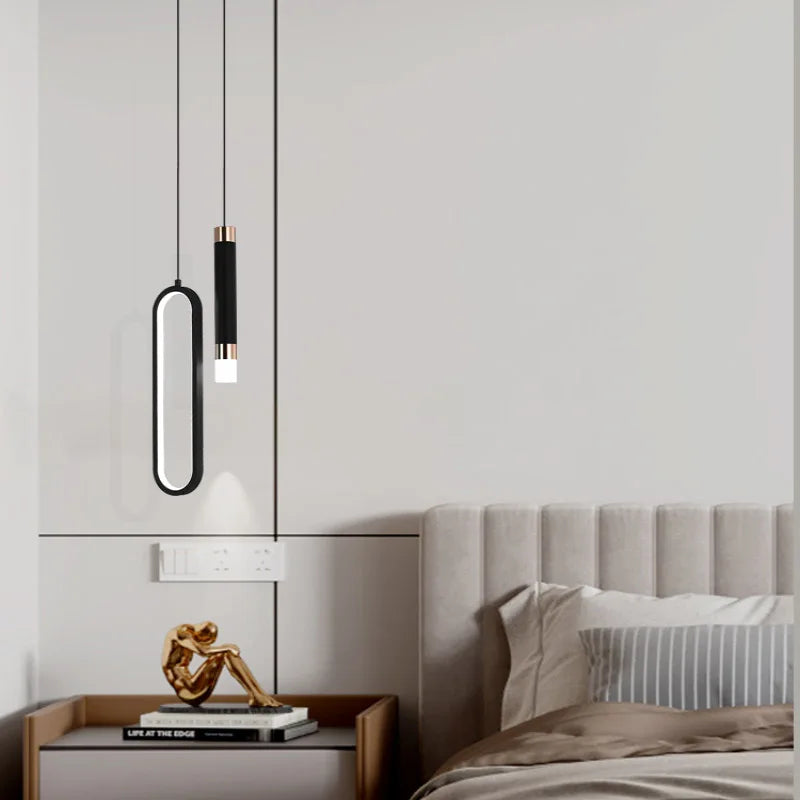 Modern Minimalist LED Pendant Light Chandelier – Adjustable Suspension Lamp for Bedroom, Living Room, and Home Decor | Kalsten