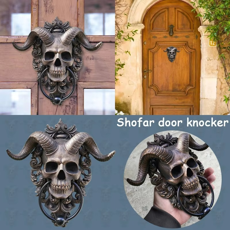 Kalsten | Resin Gothic Goat Skull Door Knocker