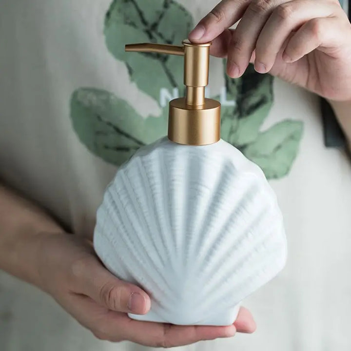 Kalsten | AquaNaut Soap Dispenser | Maritime Design | Shell & Starfish Motif | Bathroom Decor