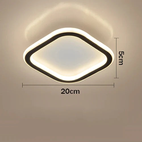 Modern Minimalist Ceiling Light – Square/Round LED Eye Protection Lamp for Bedroom, Study, Living Room, and Lounge Areas (90-260V) | Kalsten