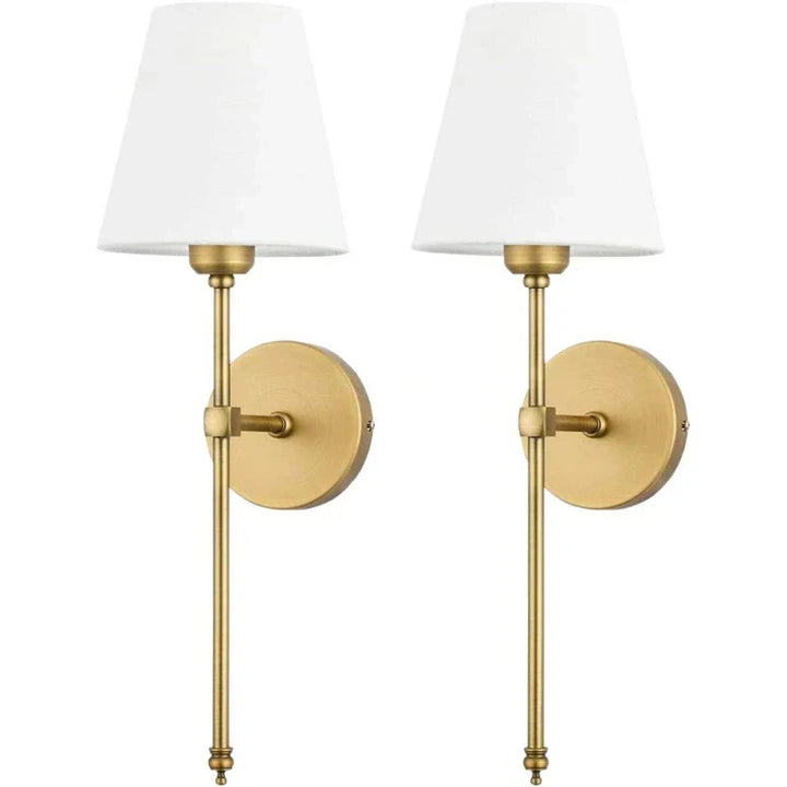 Modern LED Wall Lamp with Fabric Lampshade – Wall-Mounted Sconce for Bathroom, Bedroom, Corridor, or Stairway | Kalsten