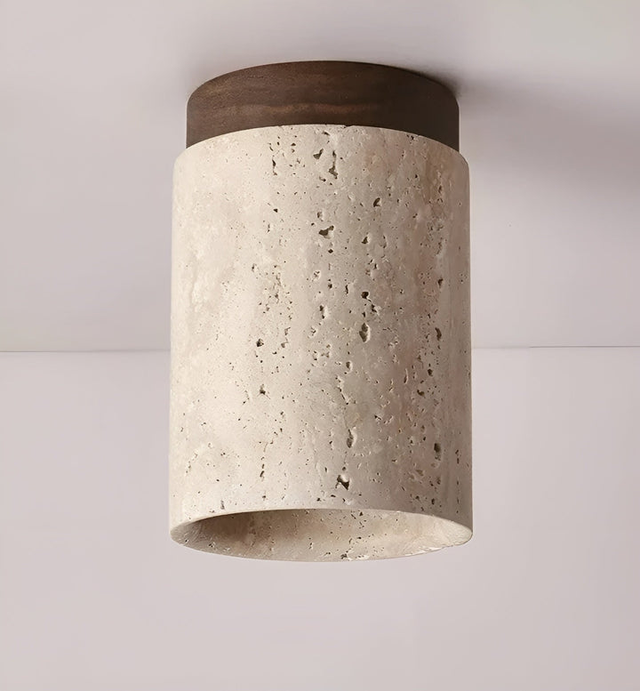 ZenElegance Wabi Sabi Luxury Ceiling Lighting - Natural Travertine LED Kalsten