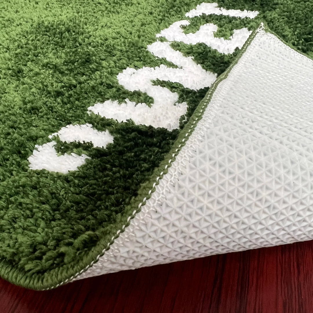 FreshLawn Comfort Mat – Trendy "Wet Grass" Doormat in Green with Soft Plush | Kalsten