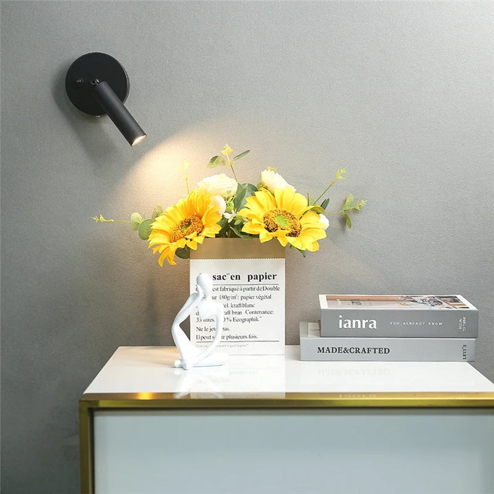 Modern Folding LED Wall Lamp with Switch – Adjustable Reading Spotlight for Bedroom, Study, and Living Room | Kalsten