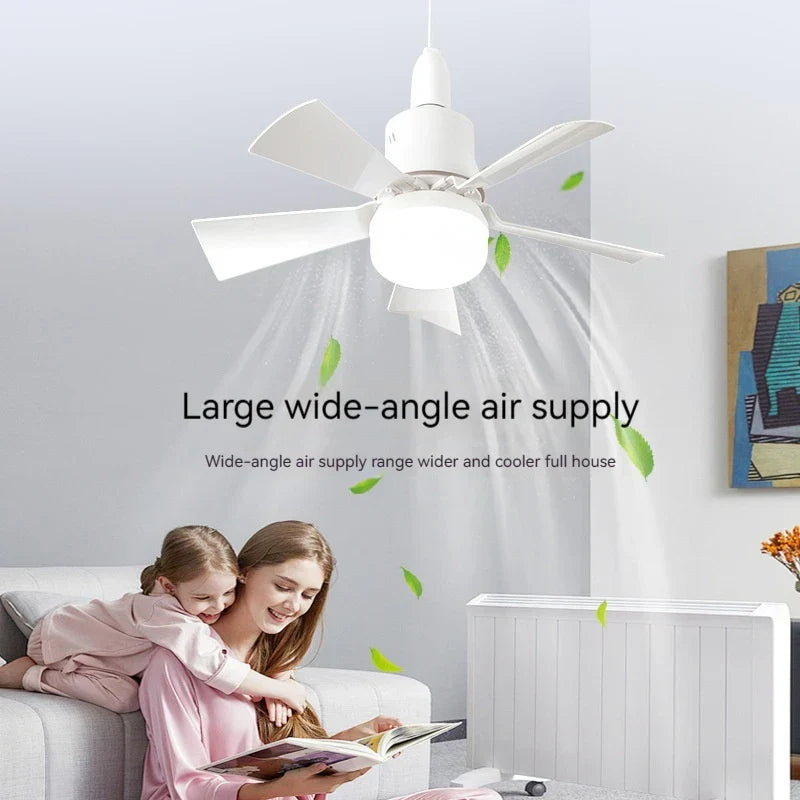 30W E27 Ceiling Fan Light with Remote - LED Dimming Function, Intelligent Silent Fan for Bedroom & Living Room | Kalsten
