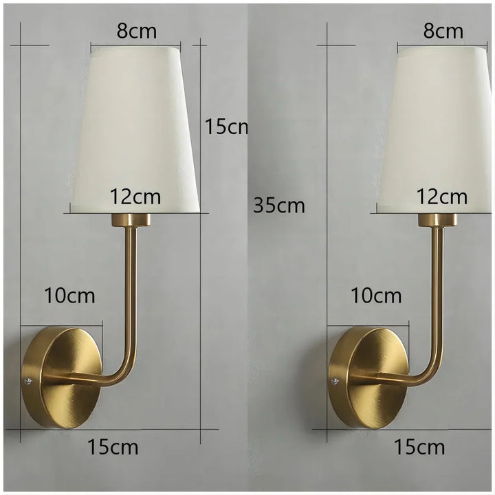Nordic Minimalism LED Wall Lamp – Modern Linen Lampshade for Living Room, Bedroom, and Stairway Decor | Kalsten