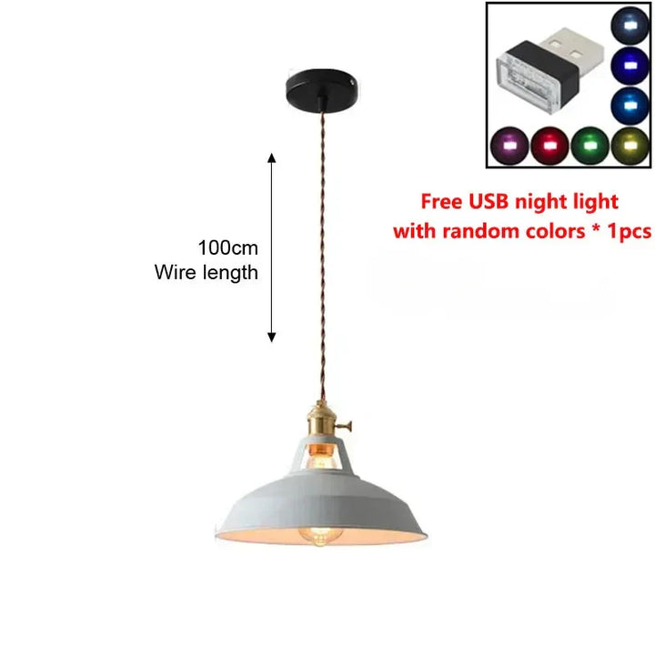 LED Iron Chandelier Pendant Lamp - Vintage Hanging Light | Kalsten