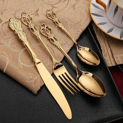 Skanto | Luxury 24-Piece Gold Silver Set with Elegant Embellishments
