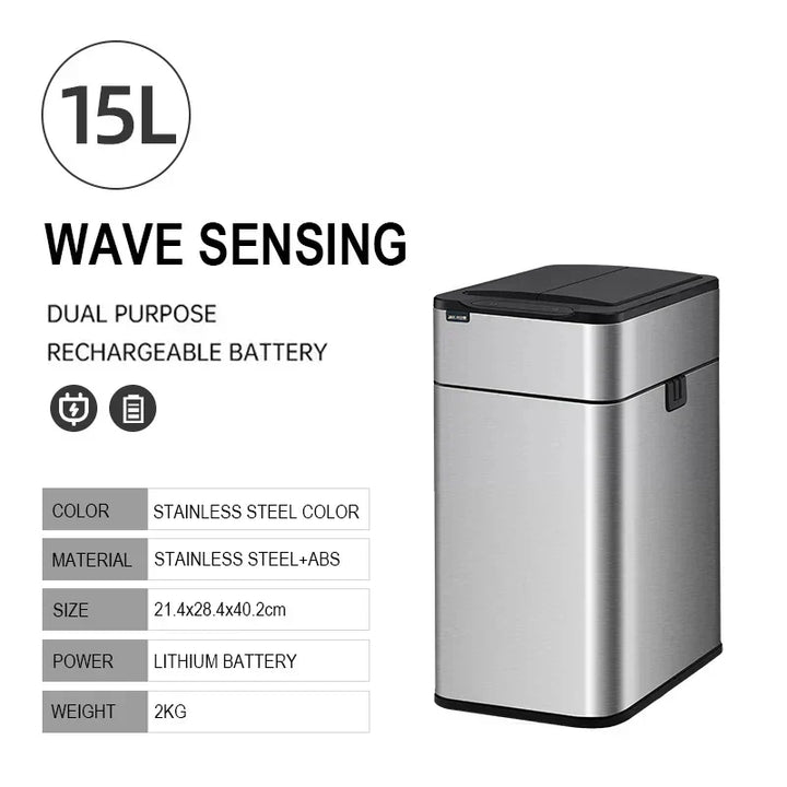 Kalsten | Smart Stainless Steel Automatic Sensor Trash Bin