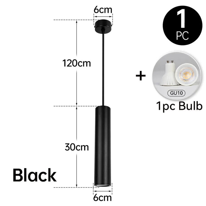 Modern LED Pendant Light – Sleek Cylinder Hanging Lamp for Kitchen, Living Room, and Bedroom Decor | Kalsten