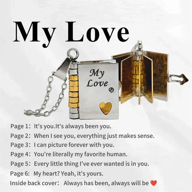 Kalsten | Memory Book Hanger Necklace – Symbolic Jewelry with Loving Message