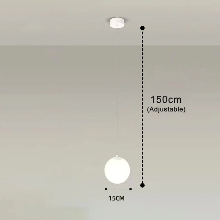 Modern Glass LED Pendant Light – Nordic Style Hanging Lamp for Living Room, Bedroom, Restaurant, and Bar, 220V AC, Indoor Lighting Fixture | Kalsten