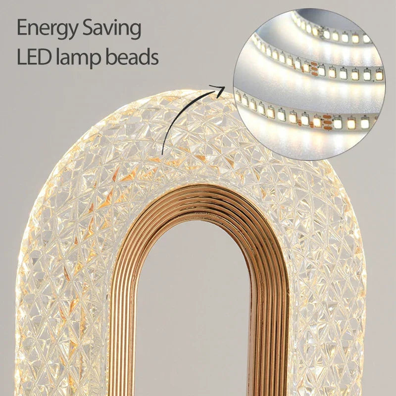 Crystal LED Table Lamp: Dimmable, USB Charging, Touch & Remote Control | Kalsten