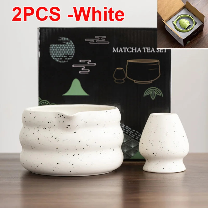 Variant image for Japanese Matcha Bowl Set Green 550ml Ceramic with Spout for Tea Ceremony-17