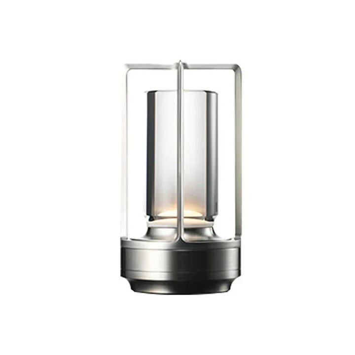 Rechargeable wireless table lamp with crystal glass - Portable LED light for indoor and outdoor areas | Kalsten