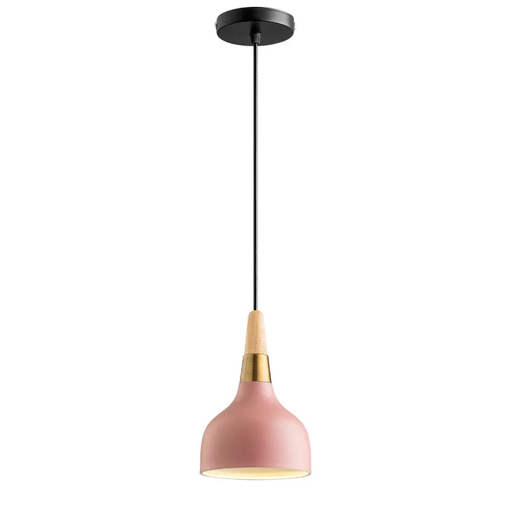 Nordic LED Pendant Light – 1.1m Wire, Modern Macaron Wood Hanger Lamp for Bedroom, Living Room, Restaurant & Home Decor | Kalsten