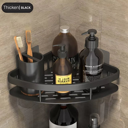 Skanto | Stylish and Practical No-Drill Shower Corner Shelf – Space-Saving Bathroom Storage Rack