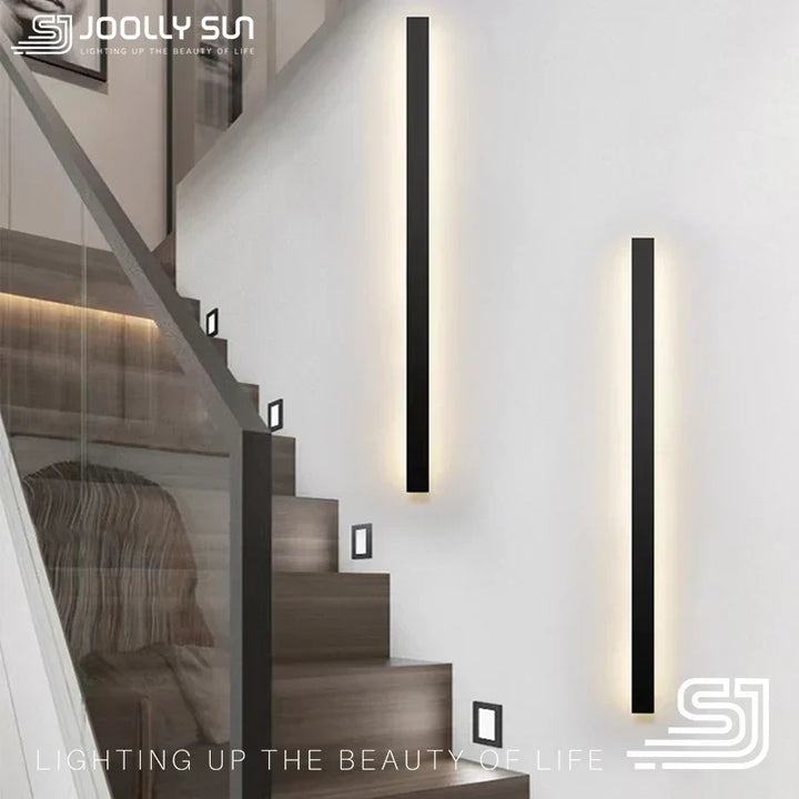 JoollySun LED Wall Lamp: Modern Outdoor Long Strip Sconce | Kalsten