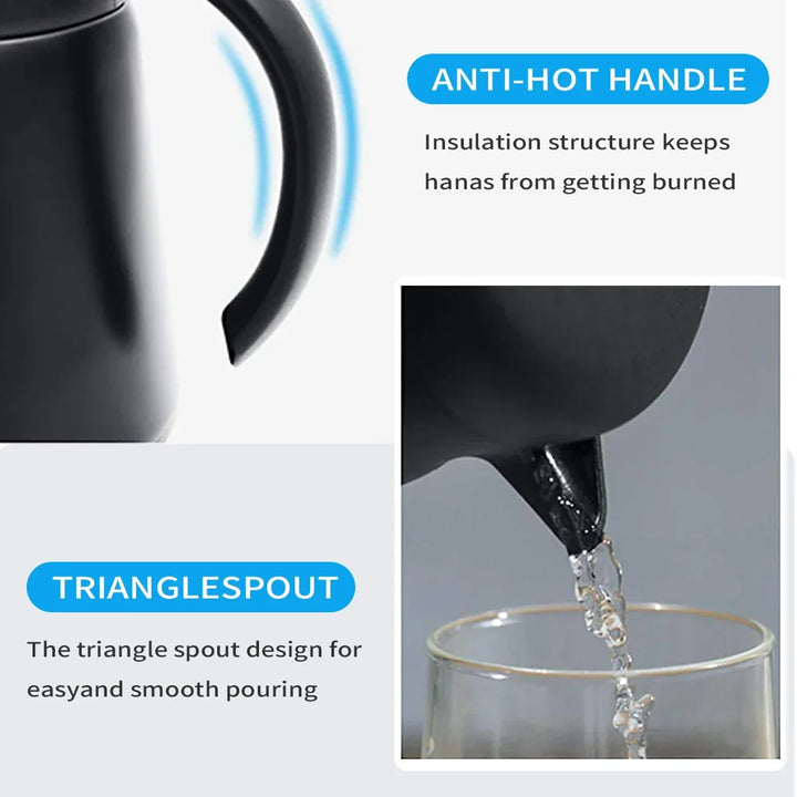 Kalsten | ThermoBrew Insulated Carafe | Stainless Steel 304 | Double-Walled & Vacuum Insulated | 6h Hot / 12h Cold | 0.5 L