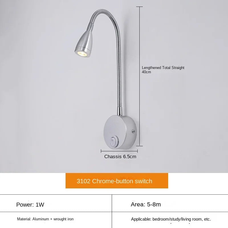 Versatile LED Wall Lamp: Modern, Flexible, Perfect for Reading in Bed | Kalsten