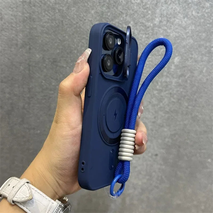 Kalsten | Magnetic Soft Wrist Bracket Lens Cover iPhone Case