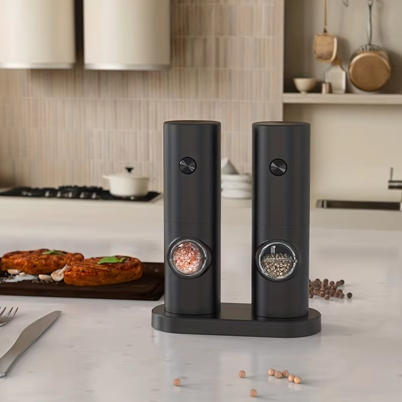 Electric Salt & Pepper Grinder Set with LED