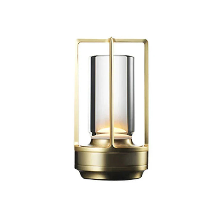 Rechargeable wireless table lamp with crystal glass - Portable LED light for indoor and outdoor areas | Kalsten