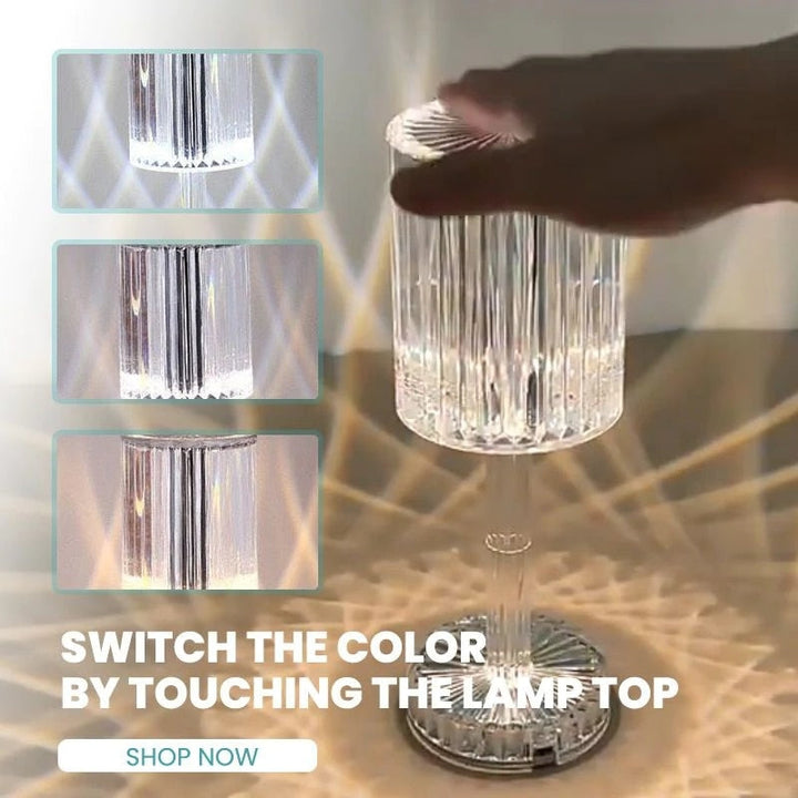 Diamond Glow Acrylic Touch Table Night Lamp | Kalsten