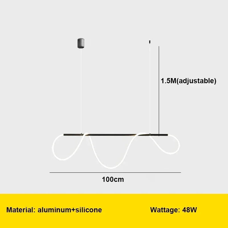 Modern LED Pendant Light – Stylish Ceiling Chandelier for Dining Room, Kitchen & Office, Energy-Efficient AC Power, LED Bulbs Included | Kalsten