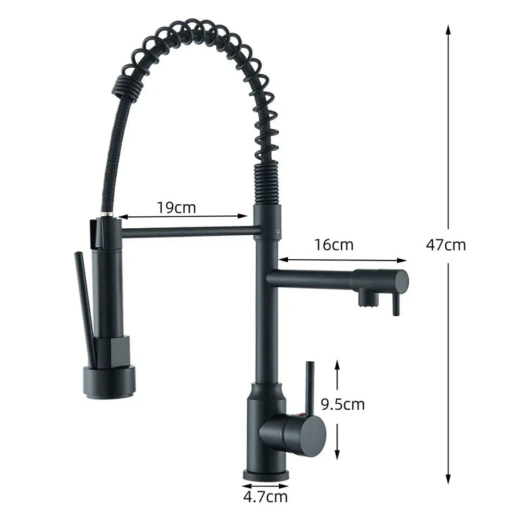Faucet with Double Spout – High-Quality Faucet for Flexible Washing, Swivable, Ideal for Modern Kitchens, Easy to Clean and Simple Installation | Kalsten