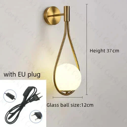 Drop Luxury Glass Balls Wall Lamp | Kalsten
