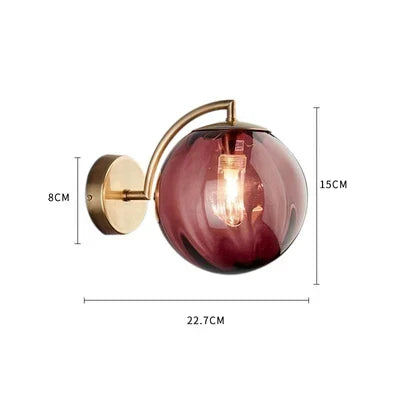 Modern LED Wall Lamp – Nordic Glass Ball Wall Sconce for Living Room, Bedroom, Bathroom, and Mirror Lighting | Kalsten