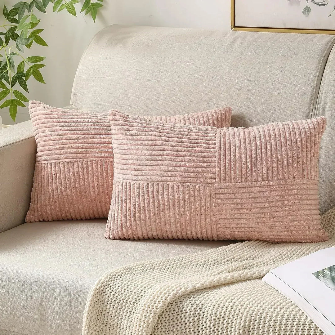 Kalsten | VelvetAura Cushion Cover - Stylish Striped Cushion Covers in Luxury Corduroy Set