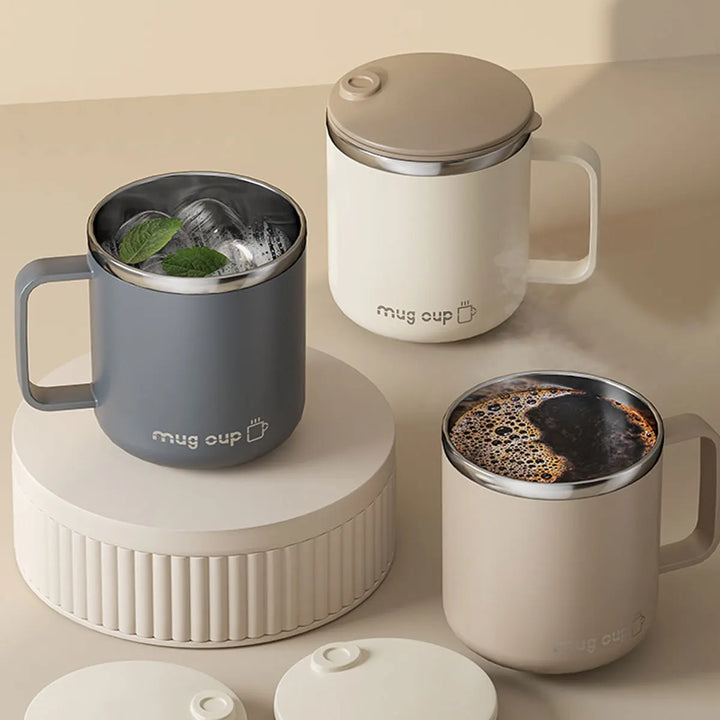 Insulated stainless steel coffee cup with lid | Kalsten