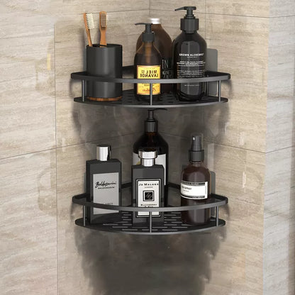 Skanto | Stylish and Practical No-Drill Shower Corner Shelf – Space-Saving Bathroom Storage Rack