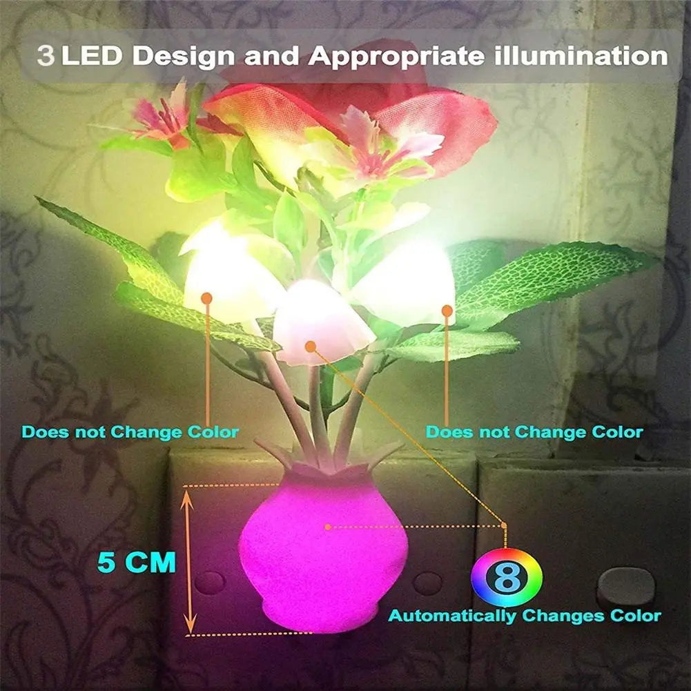 Mini Flower Vase Smart Light Sensor Night Lamp | Kalsten