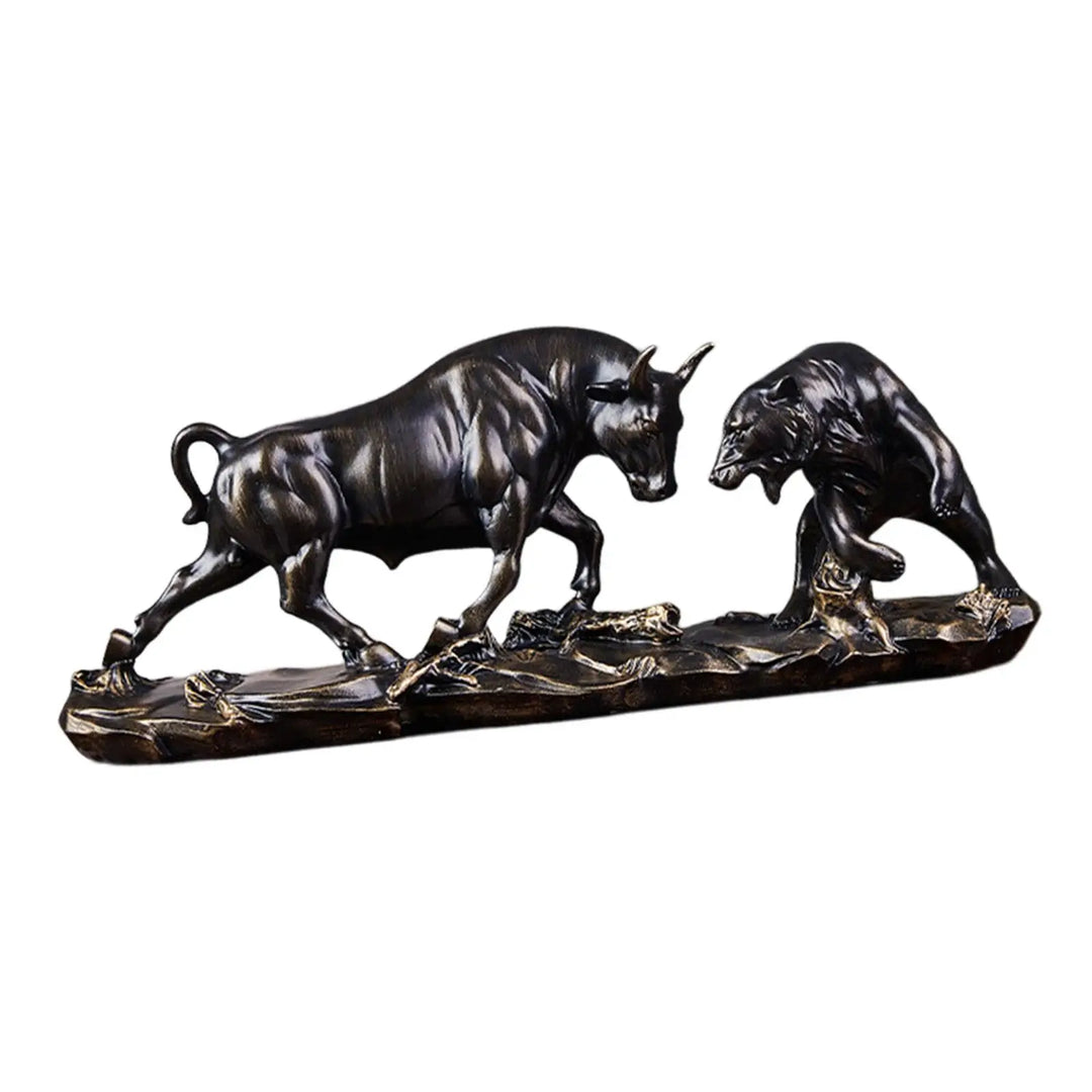 Kalsten | Feng Shui Bear and Bull Statue, Bull Figure, Collection Cow Sculptures Animal