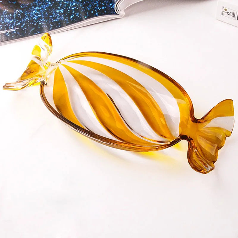 Candy-shaped glass snack plate | Kalsten