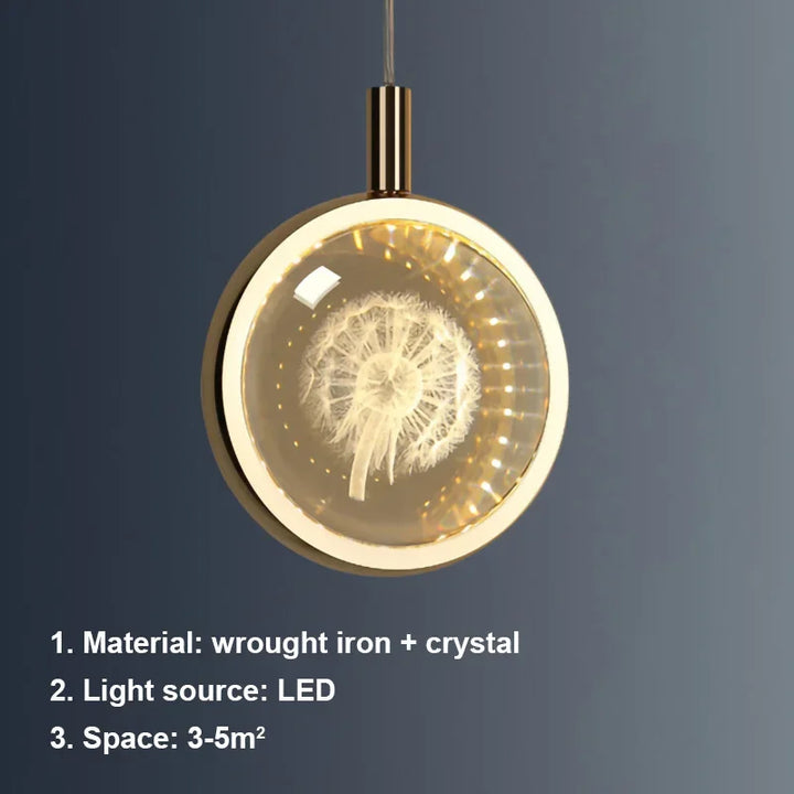 Nordic Crystal Halo Pendant Light | Kalsten
