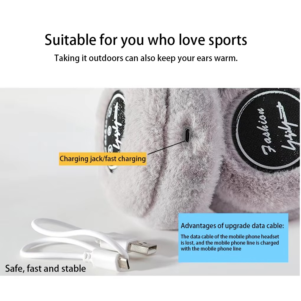 Kalsten | Wireless Plush Earphones with Bluetooth 5.2 and Warm Fur Design
