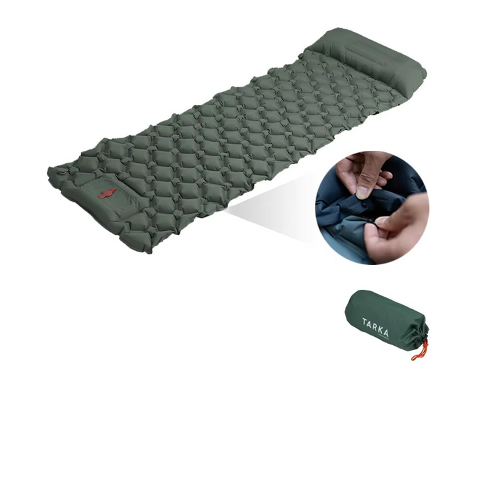 Kalsten | Inflatable Camping Sleeping Pad with Built-in Pillow Self-Inflating Air Cushion for Hiking and Outdoor Travel