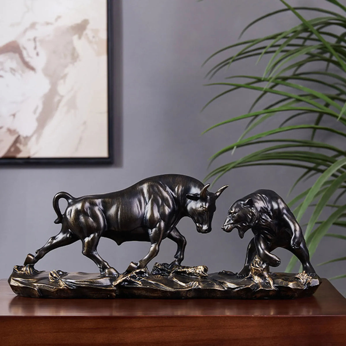 BowLift | Feng Shui Bear and Bull Statue, Bull Figure, Collection Cow Sculptures Animal