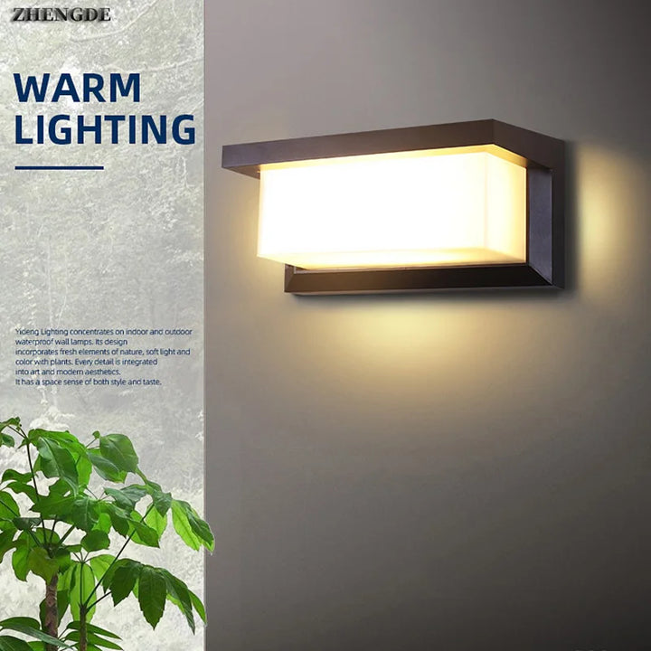 Modern LED Outdoor Wall Lamp with Motion Sensor - Waterproof Porch Light, Outdoor Lighting Fixture | Kalsten