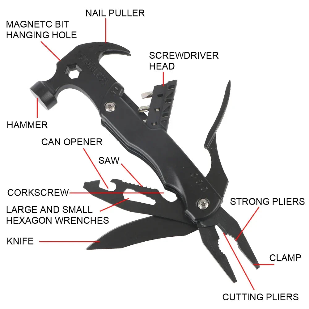 Kalsten | Multifunctional Pliers With Folding Nail Hammer