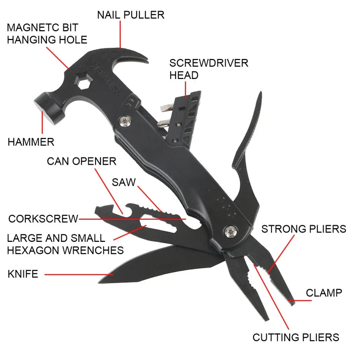 Kalsten | Multifunctional Pliers With Folding Nail Hammer